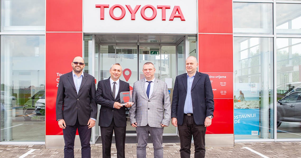 Darko Antonijević, Tomica Smolčić, Igor Barković, Irenej Miletić iz Toyota centar Zagreb d.o.o